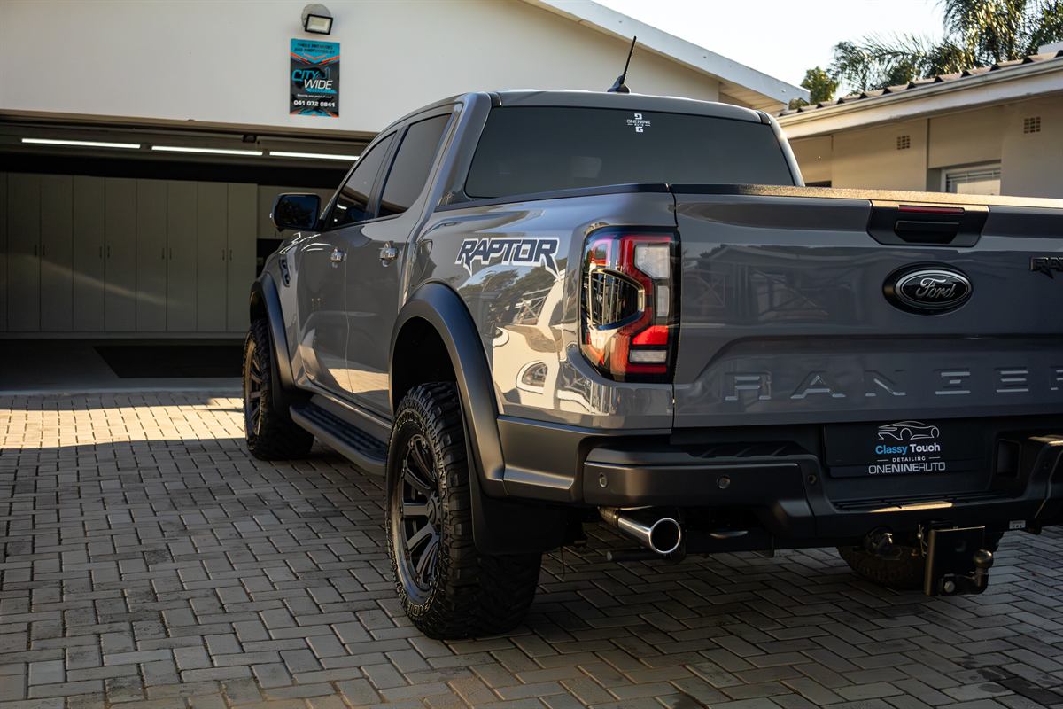 Ford Ranger Raptor at golden hour after a detail